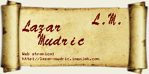 Lazar Mudrić vizit kartica